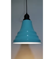 RİOLİGHT RETRO TURKUAZ İÇİ BEYAZ TEKLİ METAL SARKIT ÇAP:23CM (Siyah)