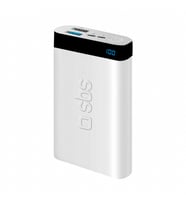 Sbs İntelligent Fast Charge 10.000mAh 2xUsbA + Type-C Çıkışlı Led Göstergeli Powerbank Beyaz
