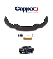 CAPPAFE Toyota Hilux Ön Kaput Koruyucu Rüzgarlık Yarasa Md. Parlak Siyah 2021->