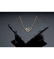 Kişiye Özel 925 Ayar Gümüş Tarih Kolye (Gold)