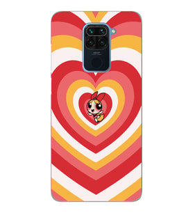 Xiaomi Redmi NOTE 9 Uyumlu Powerpuff Blossom Tasarımlı Şeffaf Telefon Kılıfı