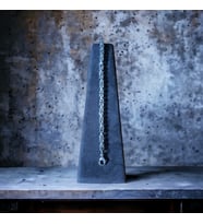 Gümüş Renk, Modern Halkalı Paslanmaz Çelik Erkek Bileklik 21 cm