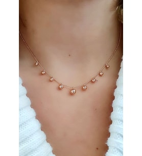 925 ayar Gümüş Rose Trend Kolye
