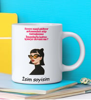 Komik - Esprili Kupa EEEE NASIL GİDİYOR ARKASINDAN ATIP TUTUĞUNUZ  Tasarımlı İsim Soyisim Yazılı Kişiye Özel Kupa Bardak
