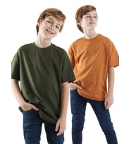 Erkek Çocuk Basic Oversize 2'li T-shirt Takım (Haki)