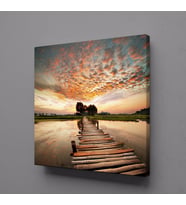 İSKELE KANVAS TABLO 60x60cm (Karışık)