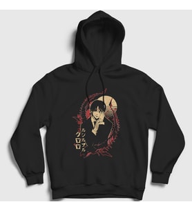 Presmono Unisex Siyah Chrollo Lucilfer V4 Anime Hunter X Hunter Kapüşonlu Sweatshirt 268143tt