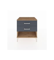 Hyperion Komodin 2 Çekmeceli 60x44x64 Çam-Antrasit