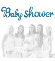 Baby Shower Simli Folyo Karton Banner, 90 cm - Mavi