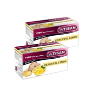 Zencefil Limon Çayı 2 Kutu Tisan Sallama Bardak Poşet Çay Zencefil Limon Çay 2 Pk.