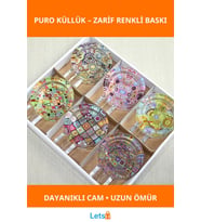 Renkli Baskılı Dayanıklı Cam Puro Küllük, Şık ve Kullanışlı Tasarım