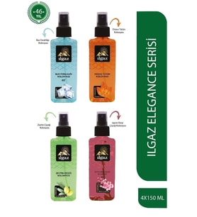 Buz Ferahlığı+Tütün+Zeytin Çiçeği+Japon Kirazı 4 X 150 ml Sprey Kolonya
