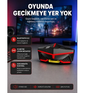 Kablosuz Bluetooth Kulaklık 5.0 Dokunmatik Kontrol Gürültü Engelleme