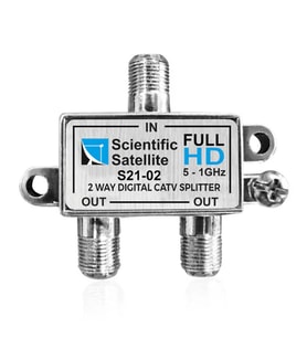 Mag S21-02 1/2 Yollu Kablo TV Sinyal Ayırıcı Splitter - 5-900 Mhz Frekans Bölücü Çoklayıcı