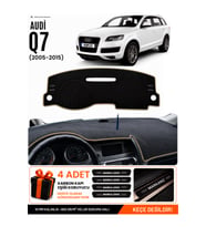 e-biz AUDI Q7 (2005-2015) Uyumlu Torpido Koruma, Torpido Örtüsü, Torpido Kılıfı - Siyah-Bej - AU005