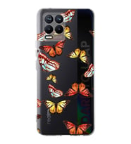 PrintiFy Realme 8  ile Uyumlu 1mm Slim Fit Water Color 2 Baskılı Şeffaf  Kılıf