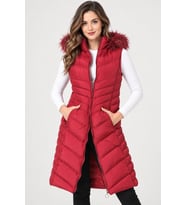 Dewberry Kadın %100 Polyester Yelek Düz Bordo Z9725 Günlük Dış Giyim, Şehir ve Ofis Stili, Seyahat Gardırobu