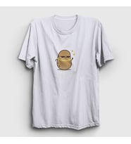 Presmono Unisex Beyaz Rich Cool Cute Hip Hop Kawaii Potato Sevimli Patates T-Shirt 449998tt