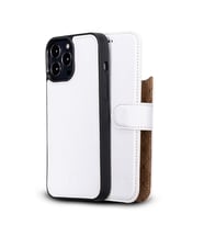 Bouletta Apple iPhone 13 Pro Uyumlu Deri Cüzdanlı Kılıf F3 Beyaz