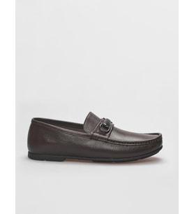 Hakiki Deri Kahverengi Tokalı Erkek Loafer