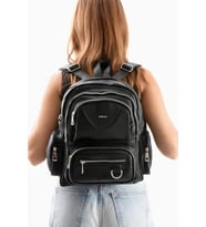 Suni Deri Kadın Sırt Çantası 38*28 Cm Mega Bag Günlük Kullanıma Uygun Çok Cepli İçi Astarlı