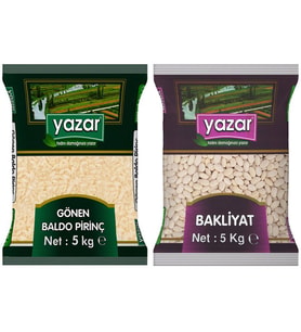 Yazar Gönen Baldo Pirinç 5 Kg. + Çumra Fasulye 5 Kg.