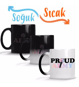 Proud Army Bts Sihirli Kupa Bardak Porselen
