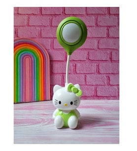 Sanrio Hello Kitty Tasarımlı Şarzlı Çocuk Odası Masa Lambası (Yeşil)