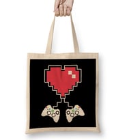 Valentine's Day Video Game Controller Pixel Heart Bez Çanta Uzun Saplı