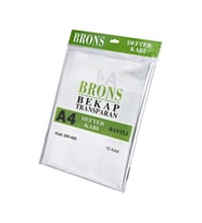 Brons A4 Şeffaf 10'Lu Bantlı Defter Kabı Br-460