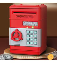 Li·vava Atm Şifreli Ve Kilitli Kumbara, 20x15 (Kırmızı)