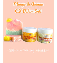 CİLT BAKIM SETİ Doğal Sabun + Peeling + Butter (Mango & Ananas aromalı) / NATURAL SKINCARE SET