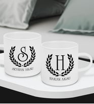 BK Gift Kişiye Özel İsimli Fotoğraflı 2’li Buzlu Cam Türk Kahvesi Fincanı-1, Sevgiliye Hediye, Arkadaşa Hediye, Anneye Hediye, Ofis Hesiyesi