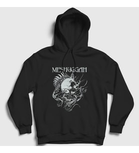 Presmono Unisex Siyah Spine Head Meshuggah Kapüşonlu Sweatshirt 164840tt