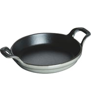 Staub Toz Mini Fırın Kabı, Yuvarlak (12 Cm, 0,25 L İçerisinde Bulunan Mat Siyah Kaplı Tepsi İle) Gra (Çok Renkli)