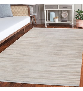 Makine Kaymaz Yıkanabilir Krem Dokulu Triko Salon Halısı Mutfak Halısı Koridor Halısı Yolluk Beige