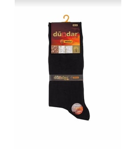 DÜNDAR PLUS 4124 ERKEK MODAL LİKRALI DİKİŞSİZ ÇORAP 6 ADET (Siyah)