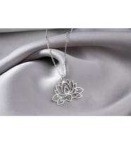 Lotus Çiçeği Kolye, Minik Lotus Takılar, Lotus Çiçeği Charm Kolye