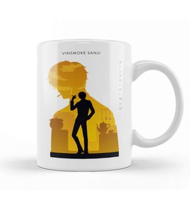 Vinsmoke Sanji One Piece in Silhouette Kupa Bardak Porselen