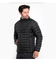 Slazenger 4K Boss Kışlık Fermuarlı Erkek Şişme Mont (Siyah)