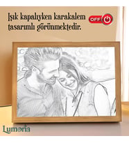 Kişiye Özel Işıklı Uzaktan Kumandalı Ahşap Tablo