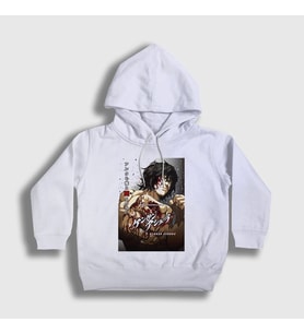 Presmono Unisex Çocuk Beyaz Ohma Tokita V3 Anime Kengan Ashura Kapüşonlu Sweatshirt 318247tt (Beyaz)