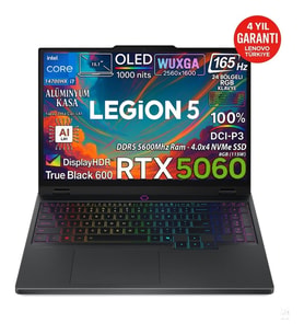 Lenovo Legion 5 15IRX10 Intel Core I7 14700HX 32-Gbddr5 512 GB SSD RTX5060 8gb (115W) OLED 15.1" Wqxga (2560X1600) 165Hz Windows 11 Pro 83LY00KXTRAT51