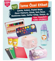Okul Etiketi Kalem Defter Etiketi Özel İsim Yazılabilen Etiket- İsim Etiketi-OE1