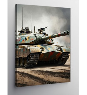 Kanvas Tablo Tank Askeri Araç