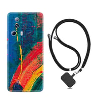 Xiaomi Mi 13 Lite Kılıf Silikon Boyun Askılı İpli Desenli Silikon Ressam Sulu Boya 1600