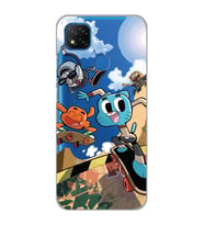 Xiaomi Redmi 9C / 10A Uyumlu Gumball Tasarımlı Şeffaf Telefon Kılıfı