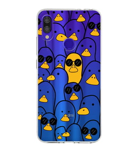 Xiaomi Redmi Note 7 Pro Uyumlu Kapak Duck Tasarımlı Şeffaf Silikon Kılıf