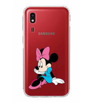 Samsung Galaxy A2 Core  Kamera Korumalı  Kapak Minnie Mouse Tasarımlı  Şeffaf Kılıf