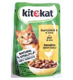 Kitekat Tavuklu Yaş Mama Pouch 85 gr 28 Adet